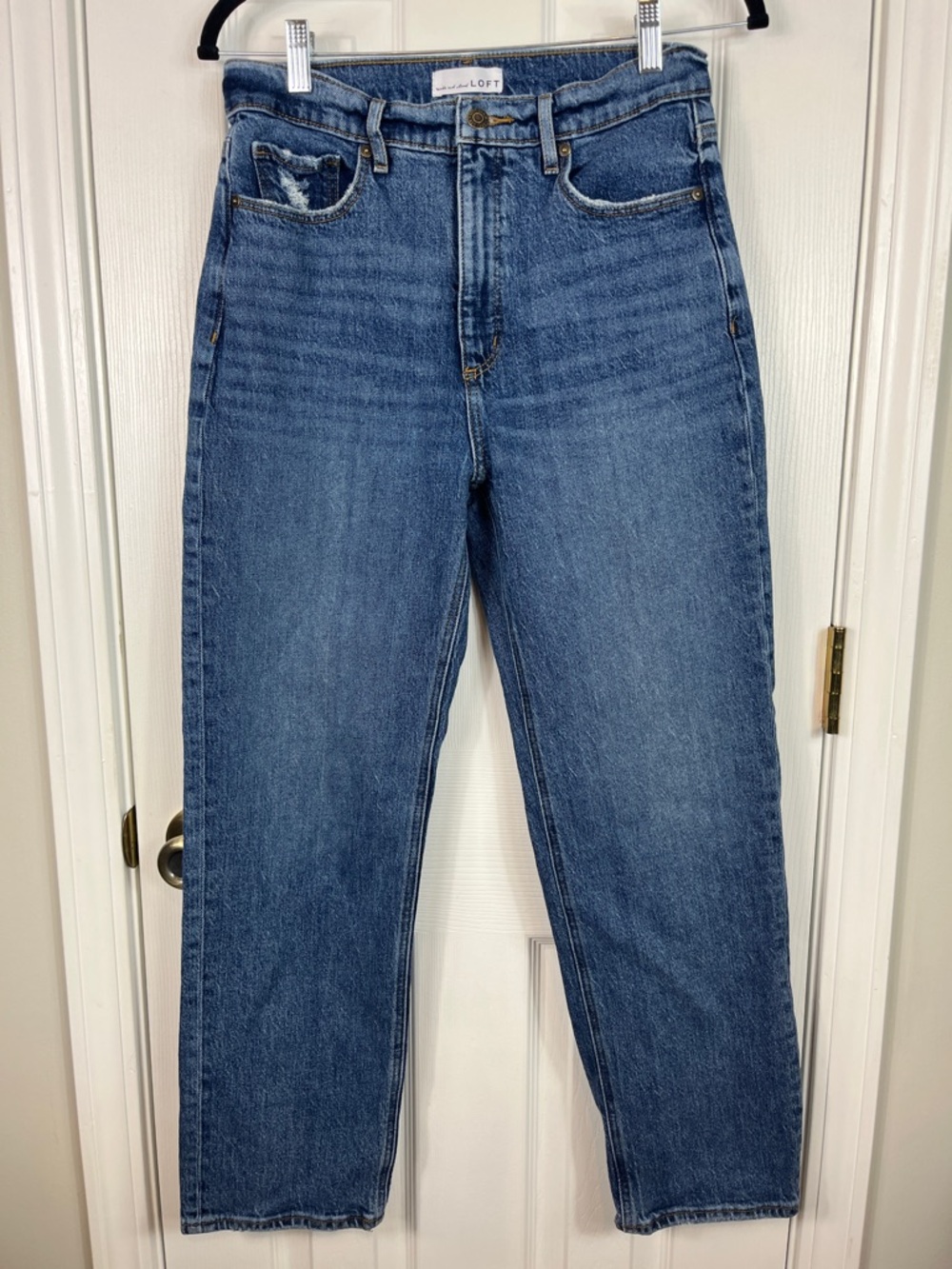 Loft 90’s straight blue denim jeans size 27/4.